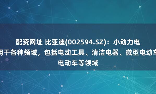 配资网址 比亚迪(002594.SZ)：小动力电池可应用于各种领域，包括电动工具、清洁电器、微型电动车等领域
