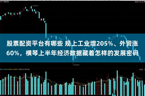 股票配资平台有哪些 规上工业增205%、外贸涨60%，横琴上半年经济数据藏着怎样的发展密码